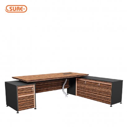 ชุดโต๊ะทำงานผู้บริหาร ตู้แอลขวา