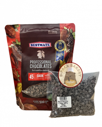 (Re Packaging 250g)BESTMATE Dark Couverture Large Chips 45%