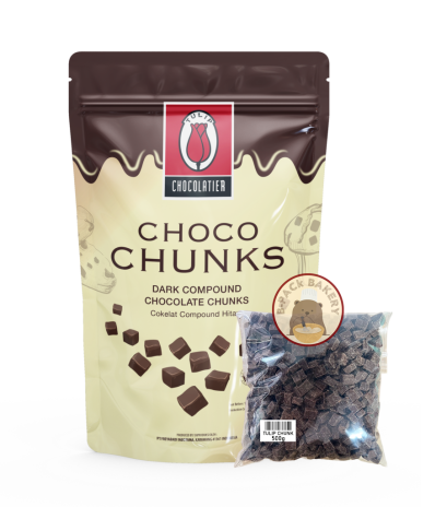 (Repackage 500g)Tulip Choco Chunks Dark Compound Chocolate