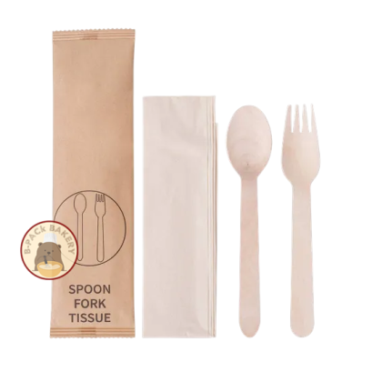 Spoon fork tissue set 16cm