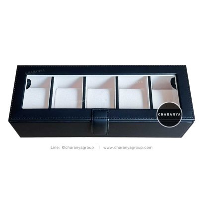 Watch Box Storage กล่องนาฬิกา5เรือน กล่องใส่นาฬิกา กล่องนาฬิกาอย่างดี กล่องสะสมนาฬิกา ที่เก็บนาฬิกา กล่องกำมะหยี่เก็บนาฬิกา 