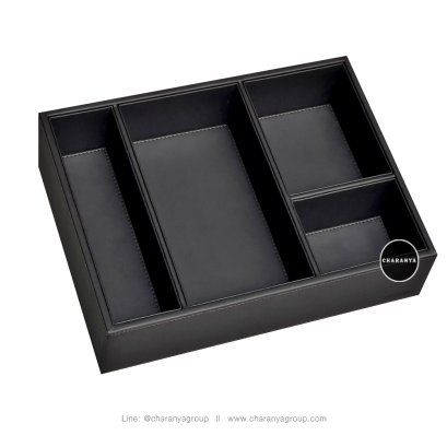 Leather Tray ถาดหนัง ถาดแบ่งช่อง ใส่ของอเนกประสงค์ ถาดใส่ชุดกาแฟ ถาดจัดชุดกาแฟ ถาดในห้องพักโรงแรม ถาดโรงแรม ถาดใส่ของห้องVIP ถาดใส่อาหารว่าง ถาดใส่ขนม ถาดลิ้นชัก ถาดใส่เข็มขัด ถาดใส่เครื่องแต่งกาย ถาดใส่เครื่องประดับ