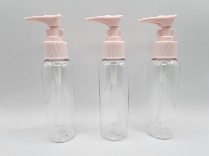 ขวด PET 100 ml.  หัวปั๊ม สีชมพู [ซื้อ 1 แถม 1]