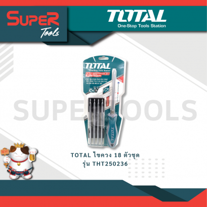 TOTAL รุ่น THT250236 ไขควง 18 ตัวชุด