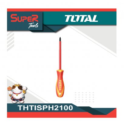 TOTAL ไขควงหุ้มฉนวน 4 inch แฉก (งานหนัก) รุ่น THTISPH2100