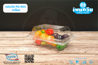 กล่องใส PG-02S ฝาล็อค