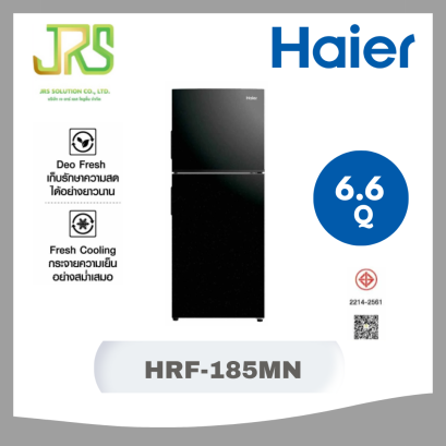 HAIER ตู้เย็น2ประตู 6.6Q สีดำ รุ่น HRF-185MN