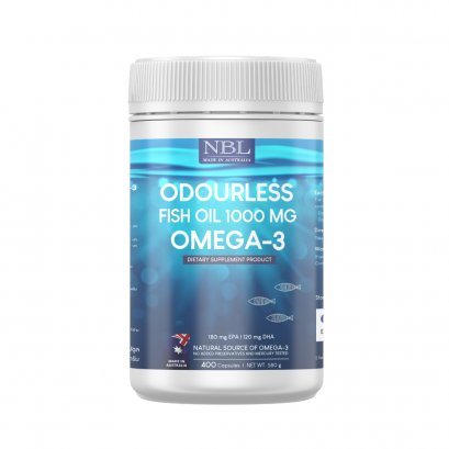 NBL Odourless Fish Oil 1000 MG OMEGA-3 (400 ဆေးတောင့်)
