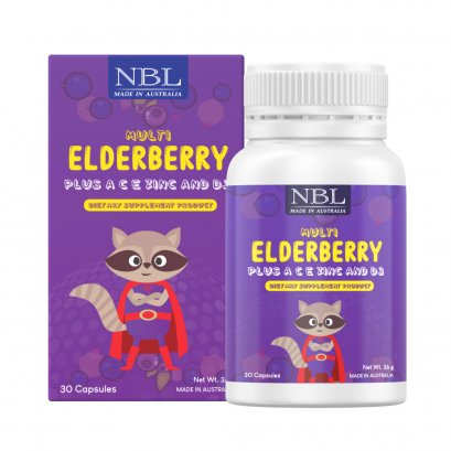NBL Multi Elderberry Plus A C E Zinc and D3 (30 Capsules)