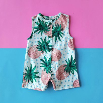 BOYS & GIRLS PINEAPPLES ROMPER 100% PRINTED COTTON(copy)