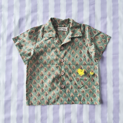 เด็กชาย-หญิง เสื้อเชิ๊ต 100% คอตตอน ผ้าพิมพ์มืออินเดีย *สินค้าสั่งจองล่วงหน้า ส่งสินค้าออก 20 สิงหาคม