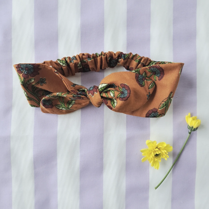 KIDS &amp; ADULTS CRAFTED BOHO HEADBAND ELASTIC BACK 100% COTTON INDIA HAND BLOCK PRINTED *PRE-ORDER SHIP OUT 10 AUGUST