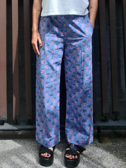 TEEN & ADULTS WOMEN LONG PANTS ELASTIC WAISTBAND  100% COTTON INDIAN HAND BLOCK PRINTED *予約注文商品の発送予定日：6月30日 PRE-ORDER ITEMS SHIPMENT 30th JUNE