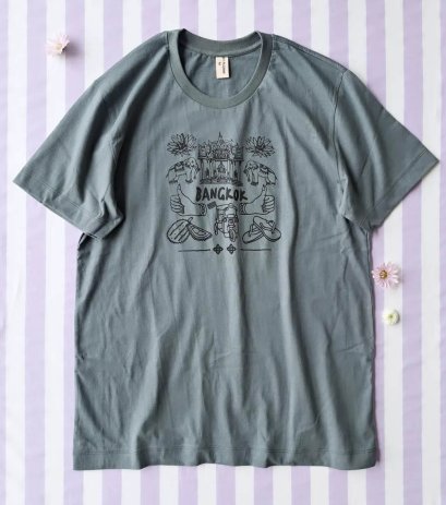 BKK 男女款T卹 / 100%純棉 灰綠色