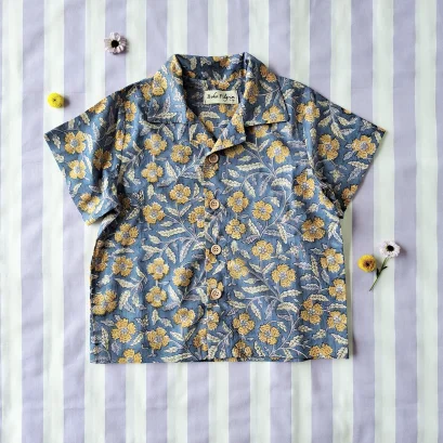 *สินค้าพิเศษผ้ามีจำนวนจำกัด เด็กชาย-หญิง เสื้อเชิ๊ต 100% คอตตอน ผ้าพิมพ์มืออินเดีย*สินค้าสั่งจองล่วงหน้า ส่งสินค้าออก 16 พฤศจิกายน