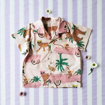 BOYS &amp; GIRLS SHIRT/ 100% PRINTED COTTON JAGUAR