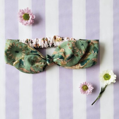 KIDS &amp; ADULTS  HEADBAND ELASTIC BACK 100% COTTON INDIAN HAND BLOCK PRINTED*予約注文は3月13日に発送されます * PRE-ORDER SHIP OUT 13 MARCH