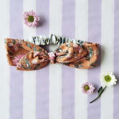 KIDS &amp; ADULTS  HEADBAND ELASTIC BACK 100% COTTON INDIAN HAND BLOCK PRINTED*予約注文は3月13日に発送されます * PRE-ORDER SHIP OUT 13 MARCH