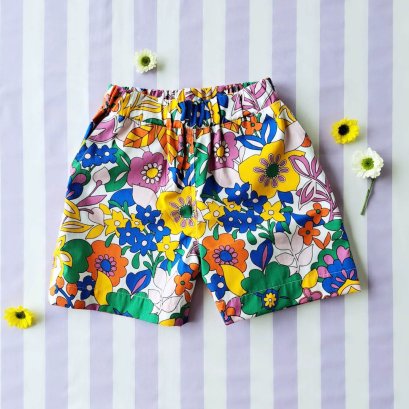 BOYS &amp; GIRLS SHIRT/ 100% PRINTED COTTON SUMMER FLOWERS