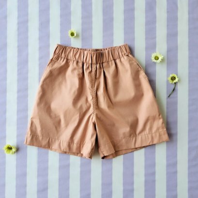 เด็กชาย-หญิง กางเกงเอวยางยืด มีกระเป๋าล้วงข้าง 100% ผ้าคอตตอนเรียบ