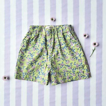 เด็กชาย-หญิง กางเกงเอวยางยืด มีกระเป๋าล้วงข้าง  100% คอตตอน ผ้าพิมพ์มืออินเดีย