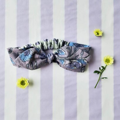 KIDS &amp; ADULTS CRAFTED BOHO HEADBAND ELASTIC BACK 100% COTTON INDIA HAND BLOCK PRINTED *予約注文商品の発送予定日：6月15日～20日 PRE-ORDER ITEMS SHIPMENT 15-20 JUNE