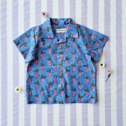 *LIMITED FABRICS-BOYS &amp;GIRLS CRAFTED BOHO SHIRTS / 100% COTTON INDIA HAND BLOCK PRINTED*予約注文商品の発送予定日：6月15日～20日 PRE-ORDER ITEMS SHIPMENT 15-20 JUNE