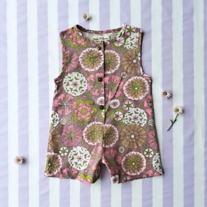 BOYS &amp; GIRLS ROMPER 100% COTTON INDIAN HAND PRINTED *予約注文商品の発送予定日：6月30日 PRE-ORDER ITEMS SHIPMENT 30th JUNE
