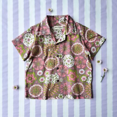 BOYS &amp; GIRLS SHIRT/ 100% COTTON INDIAN HAND PRINTED  *予約注文商品の発送予定日：6月30日 PRE-ORDER ITEMS SHIPMENT 30th JUNE