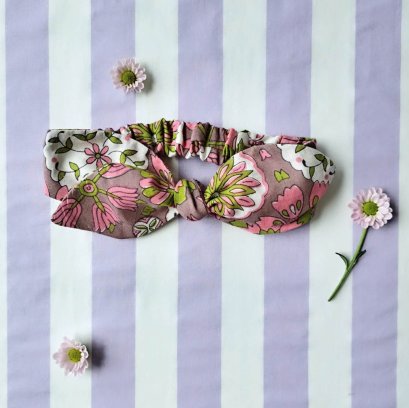 KIDS &amp; ADULTS CRAFTED BOHO HEADBAND ELASTIC BACK 100% COTTON INDIA HAND PRINTED*予約注文商品の発送予定日：6月30日 PRE-ORDER ITEMS SHIPMENT 30th JUNE