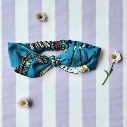 KIDS &amp; ADULTS CRAFTED BOHO HEADBAND ELASTIC BACK 100% COTTON INDIA HAND PRINTED*予約注文商品の発送予定日：6月30日 PRE-ORDER ITEMS SHIPMENT 30th JUNE