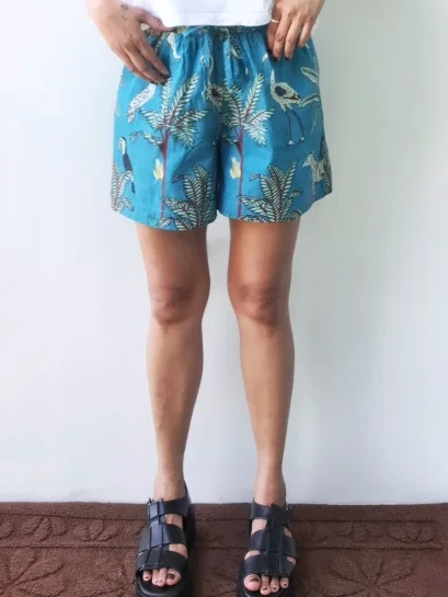 TEEN & ADULTS WOMEN SHORTS PANTS ELASTIC WAISTBAND  100% COTTON INDIAN HANDPRINTED*予約注文商品の発送予定日：6月30日 PRE-ORDER ITEMS SHIPMENT 30th JUNE