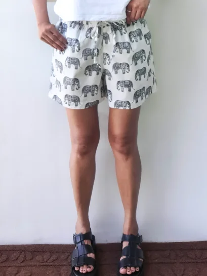 TEEN & ADULTS WOMEN SHORTS PANTS ELASTIC WAISTBAND  100% COTTON *予約注文商品の発送予定日：6月30日 PRE-ORDER ITEMS SHIPMENT 30th JUNE