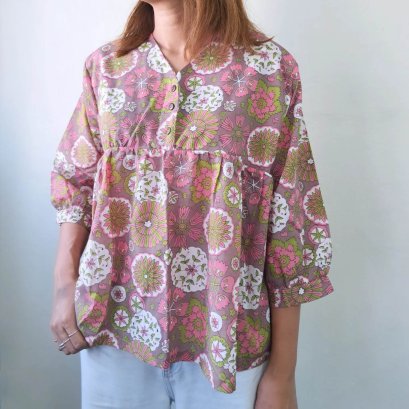 เสื้อเด็กโตวัยรุ่น และ ผู้ใหญ่ ผู้หญิง 100% คอตตอน ผ้าพิมพ์มืออินเดีย*สินค้าสั่งจองล่วงหน้า ส่งสินค้าออกวันที่ 30 มิถุนายน