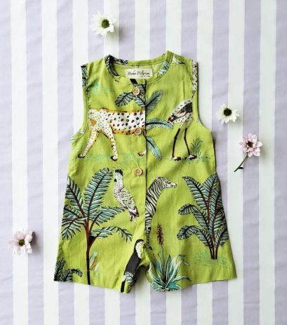 BOYS &amp; GIRLS ROMPER 100% COTTON INDIAN HAND SCREEN PRINTED