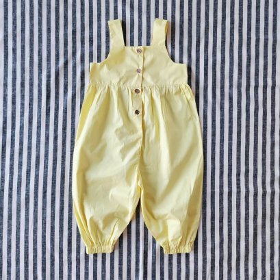 GIRLS JUMPSUIT YELLOW / 100% COTTON *PREORDER SHIP OUT 23 FEB