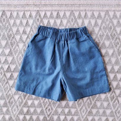 เด็กชาย-หญิง กางเกงเอวยางยืด มีกระเป๋าล้วงข้าง 100% ผ้ายีนส์คอตตอนสีฟ้าอ่อน