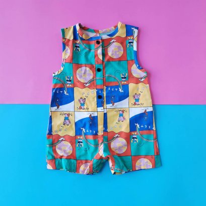BOYS & GIRLS PROTECT OUR WORLD ROMPER 100% PRINTED COTTON