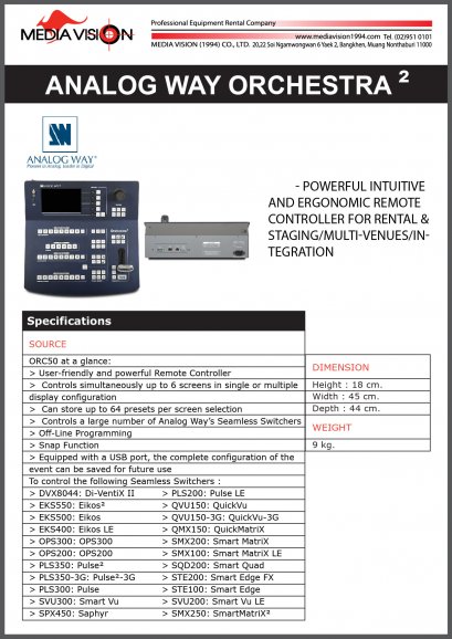 ANALOG WAY ORCHESTRA