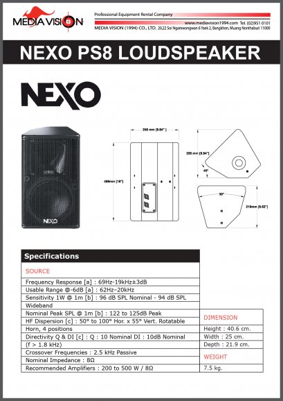 NEXO PS8 LOUDSPEAKER