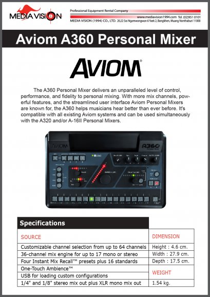 AVIOM A360 PERSONAL MIXER