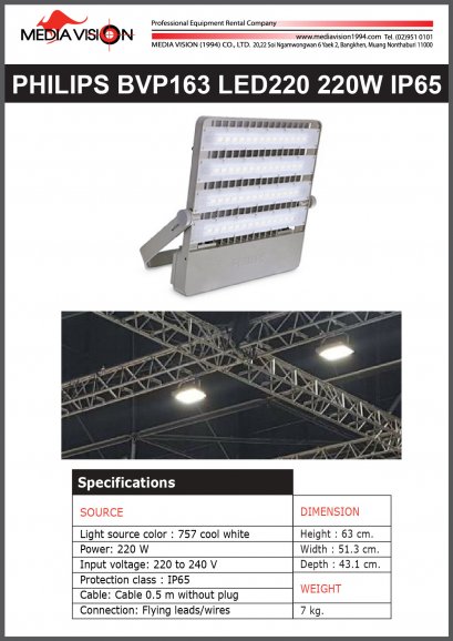 PHILIPS BVP163 LED220 220W IP65