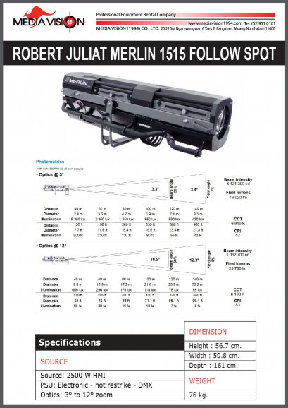 ROBERT JULIAT MERLIN 1515 FOLLOW SPOT
