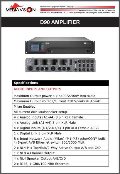 D&B D90 AMPLIFIER