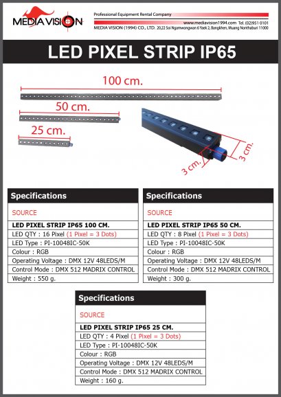 LED PIXEL STRIP IP65