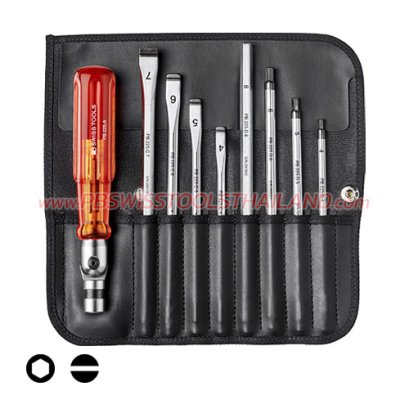PB225 ชุดไขควงบล็อก 9 ตัว (รวมด้าม) PB SWISS TOOLS