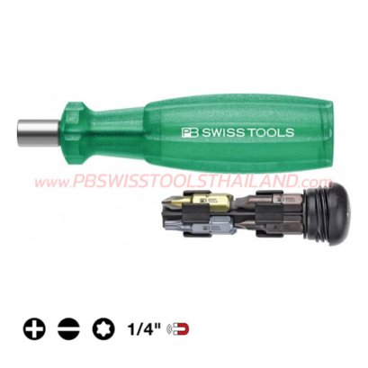 PB6460.GREEN ไขควงเปลี่ยนหัวได้ (ด้ามเขียว) PB SWISS TOOLS