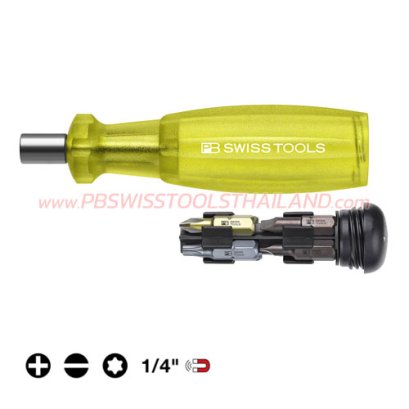 PB6460.YELLOW ไขควงเปลี่ยนหัวได้ (ด้ามเหลือง) PB SWISS TOOLS