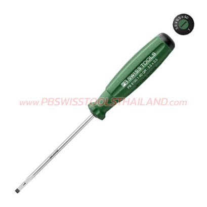 PB8100-1-90GR (PB8100RB) ไขควงปากแบนด้าม SWISSGRIP เบอร์ 1x90x180 มม. PB SWISS TOOLS