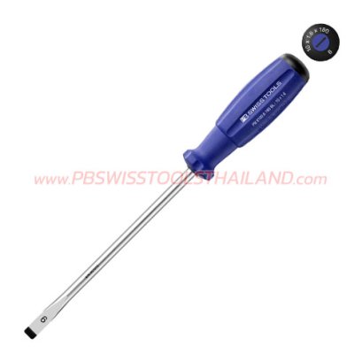 PB8100-6-180BL (PB8100RB) ไขควงปากแบนด้าม SWISSGRIP เบอร์ 6x180x300มม. PB SWISS TOOLS
